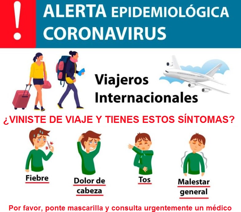 aviso contagio coronavirus