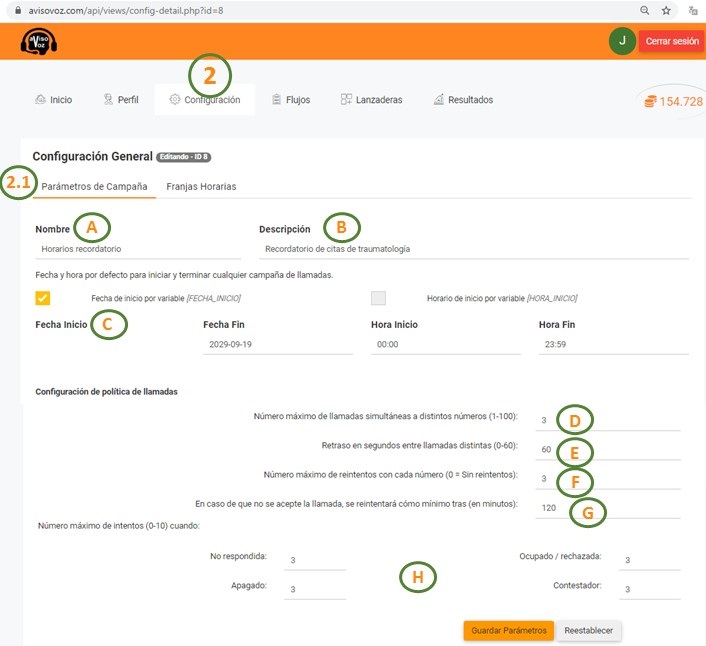 configuración software de avisovoz paso 4