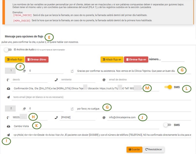 configuración software de avisovoz paso 8